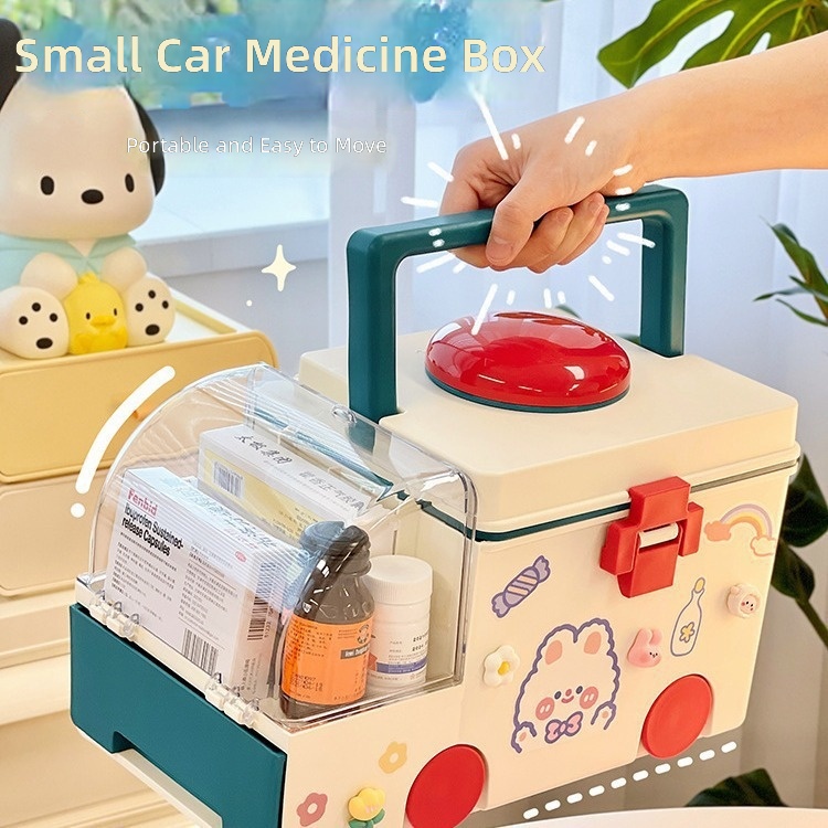 First Aid Kit - Multi-compartment visual medicine cabinet, first aid
