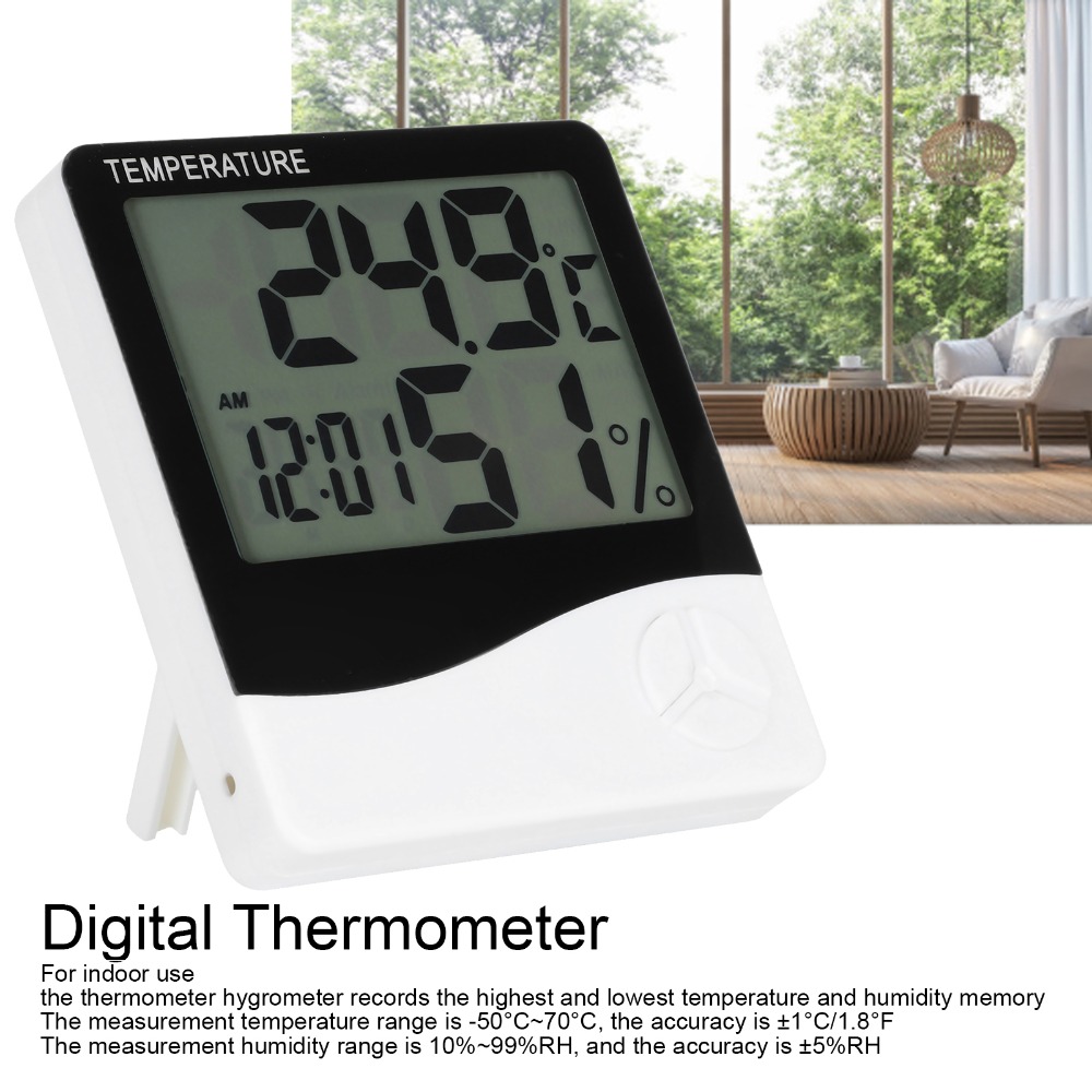 Large Display Screen Indoor Th - Thermometer Digital recension och pris