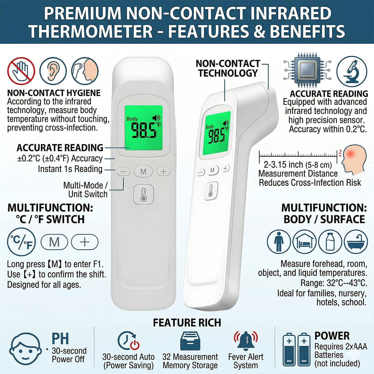 Non Contact Infrared Forehead  - Pulse Oximeter recension och pris